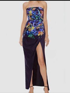 Jewel Badgley Mischka | Dresses | Jewel Badgley Mischka Gabriella Pleated  Cutout Halter Dress Maxi Size 2 | Poshmark